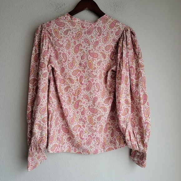 Doen Scarlet Top in Golden Hour Paisley size XS NWT - Picture 7 of 12